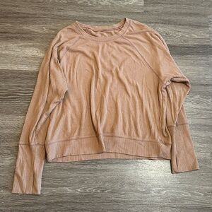 Aerie Offline ribbed long sleeve crewneck with thumb hole cuffs Large